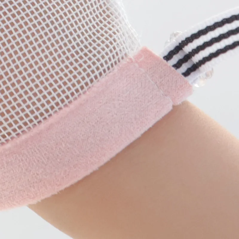 1 Pair Baby Infant Kids Anti Biting Eat Hand Protection Gloves Prevent Pink Blue Fingers Helps Stop Sucking Nails Harmless Suit