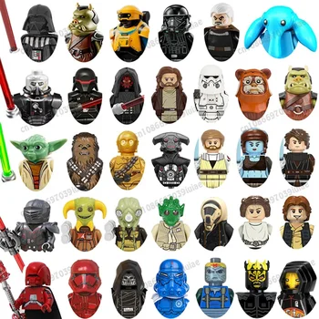 Star Wars Battle Droid Darth Luke Skywalker Vader Han Solo C-3PO Boba Fett Figure Toy Bricks Assembling Doll Building Blocks 1