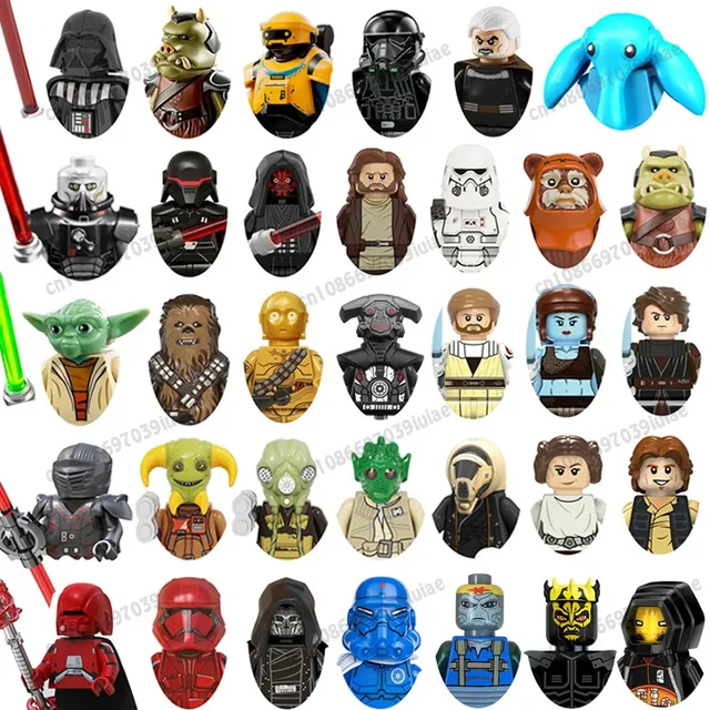 Star Wars Battle Droid Darth Luke Skywalker Vader Han Solo C-3PO Boba Fett Figure Toy Bricks Assembling Doll Building Blocks 1