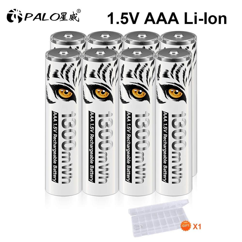 Bateria Li-ion Recarregável Palo Baterias para Câmera Brinquedo Carro Relógios Computador Placa-mãe Aaa 3a 1300mwh 1.5v Aaa
