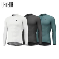 LAMEDA Men’s Cycling Jersey Tops Bike Biking Shirt Long Sleeve Man Bicycle Jersey with 3 Pockets Breathable MTB Cycling Clothing 1
