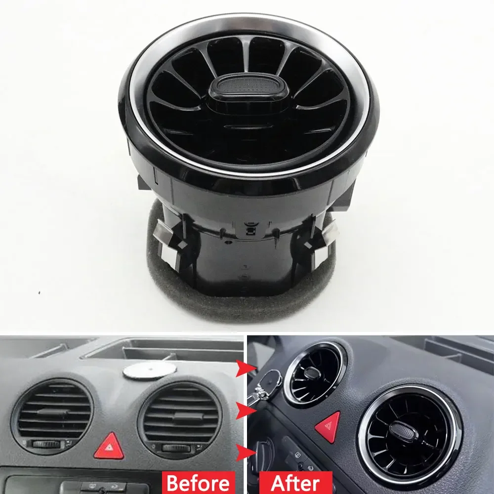 Car Air Conditioning Vents Central Fron Dashboard A/C Vent Outlet Turbo Modified Trim For Volkswagen VW CADDY 2004-2010 ac air conditioner vent grille
