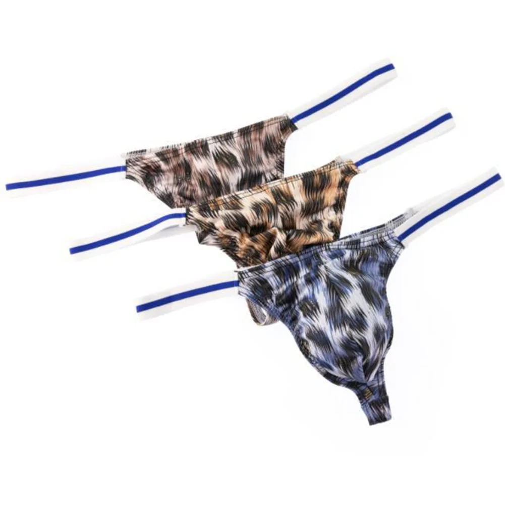 

Men Sexy G-String Brief Thong Lingerie Print Bikini Hombre Lingerie Underwear Bikini Comfortable Underpants Sleepwear Panties