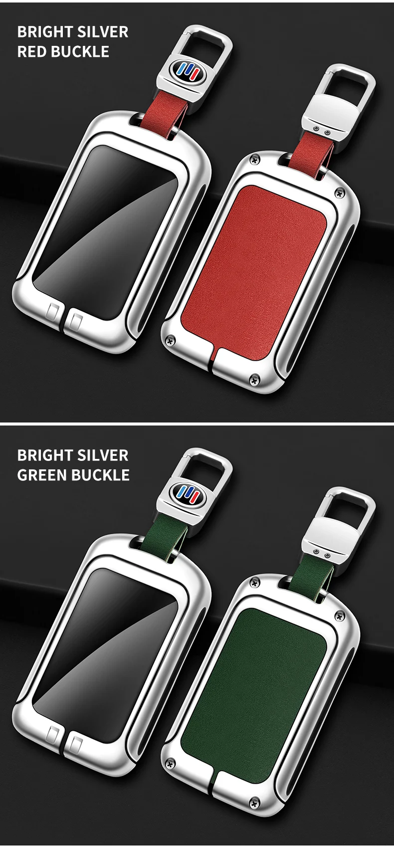 Custodia per chiave intelligente per auto in pelle metallica per Volvo XC40 XC60 XC90 S60 S90 V90 T5 T6 T8 custodia protettiva accessori per borsa Fob - S9be3149f931449d787e9b660c95840ceX