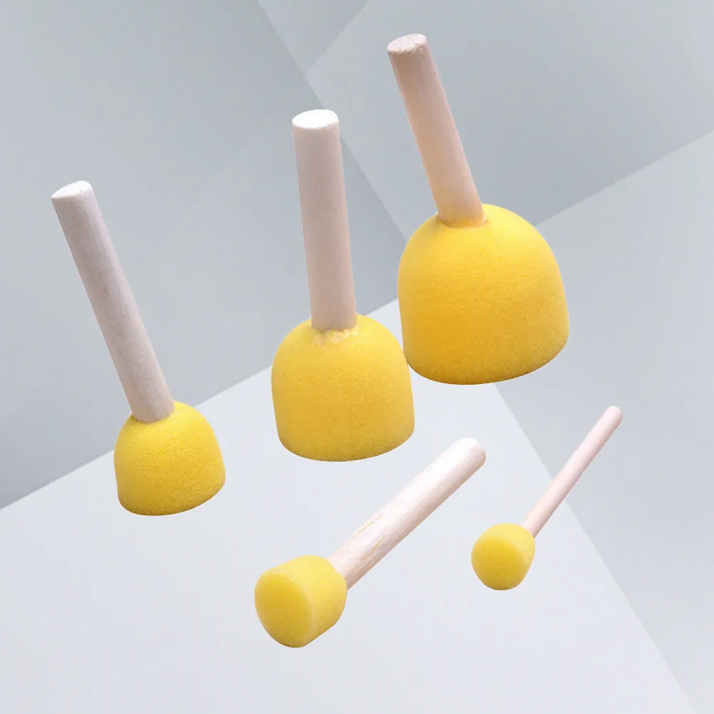 40Pcs 어린이를위한 스폰지 스티플러 브러쉬 그림 낙서 원형 점 DIY 공예 프로젝트 생일 축제 졸업 미술 용품