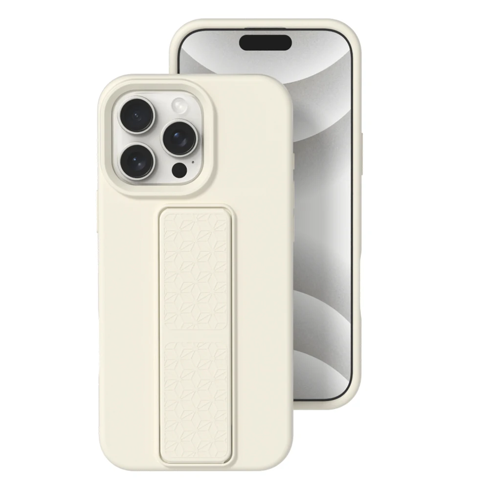 Liquid Soft Silicone Phone Case with Invisible Folding Stand Holder - Air Shockproof Cover