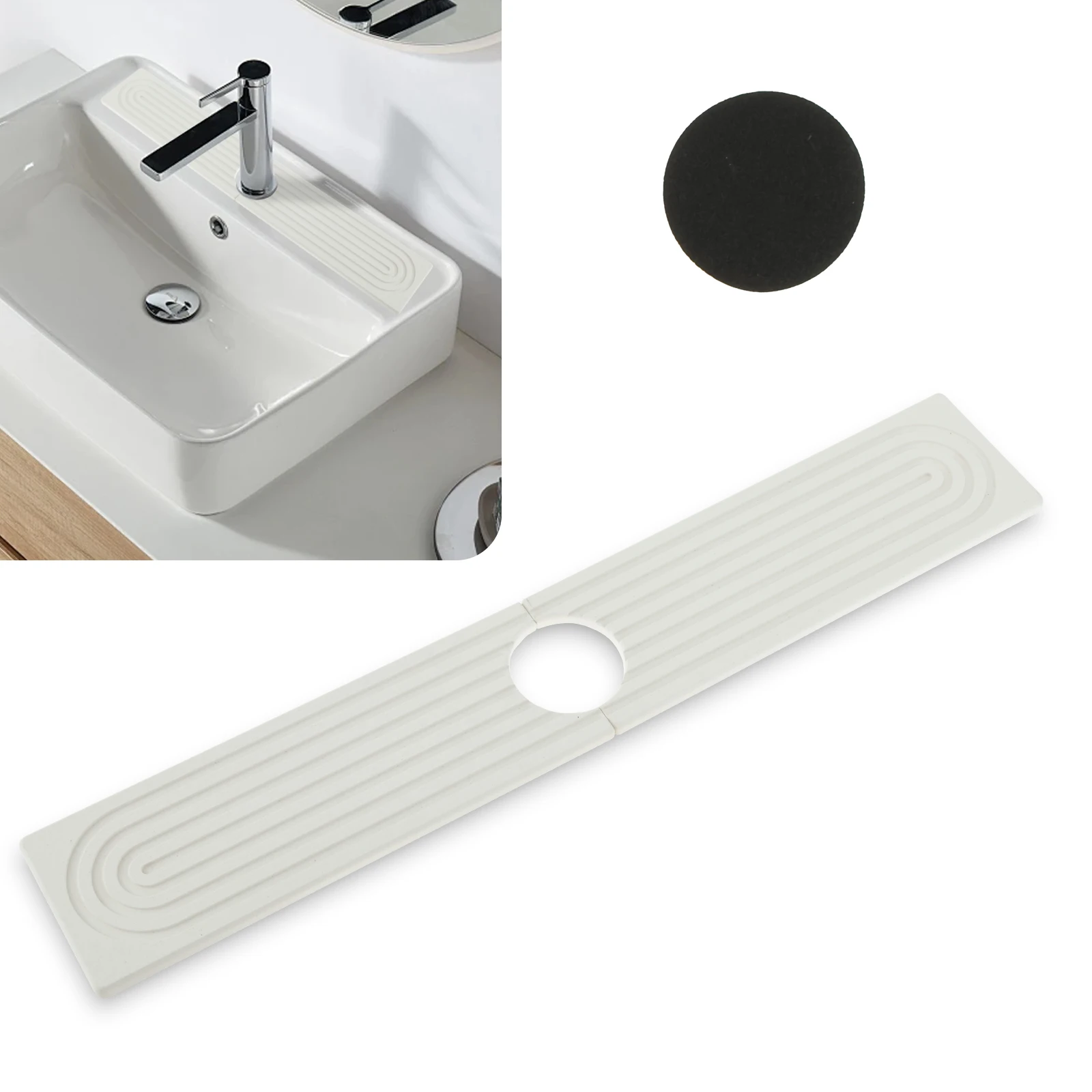 Faucet Mat for Kitchen Sink Water Absorbent Stone Sink Tray Fast Drying Faucet Splash Mat Diatomite Stylish