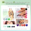 Rosalind Glitter 23Pcs/Set Gel Nail Polish Set Pink Green Summer Series Set With Hybrid Varnish Nail Supplies Cured UV Lamp 6
