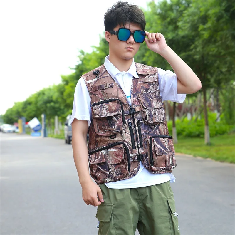 2021 Fishing Jacket Quick-drying Mesh Vestt Multi-Pocket Mesh Vest Outdoor Vest Multi Pocket Summer Mesh Vest