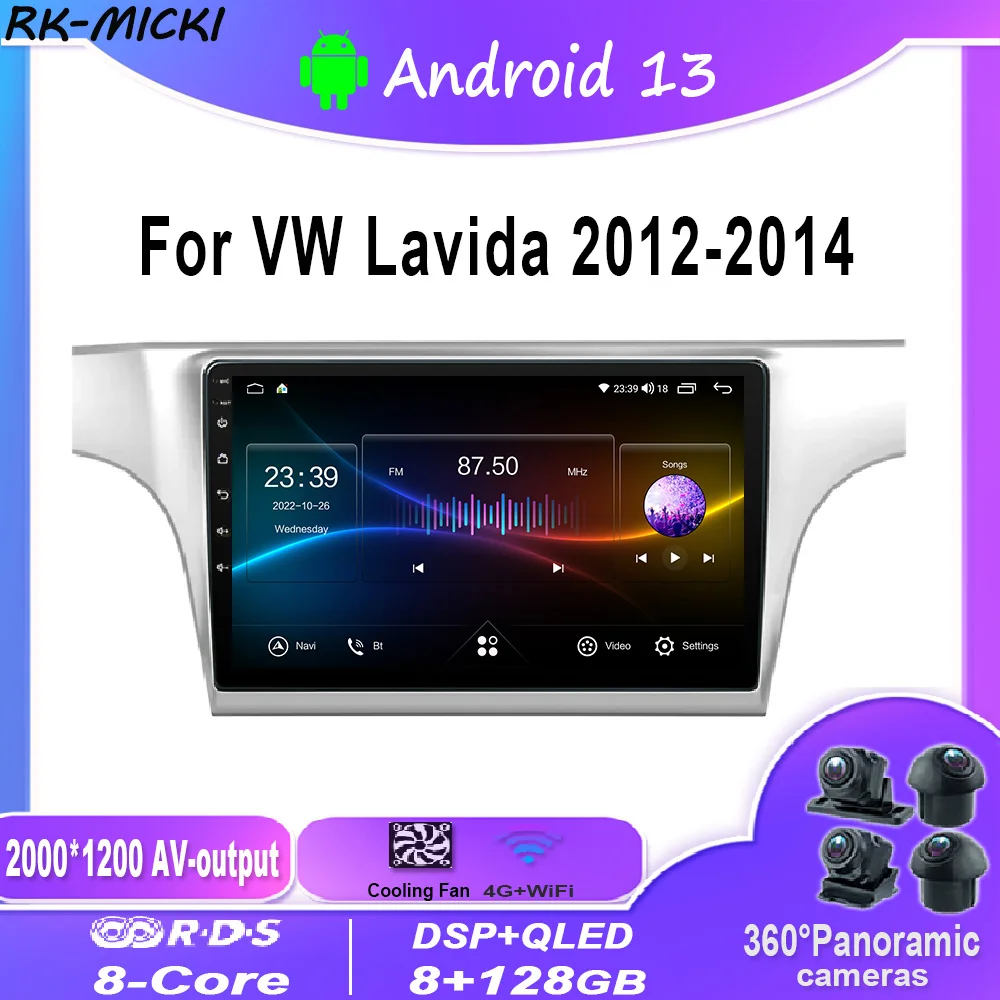 

Reproductor car multimedia player con Android13,0 para VW Lavida 2012-2014,autorradio,GPS,Carplay,4G,WiFi,DSP,BT