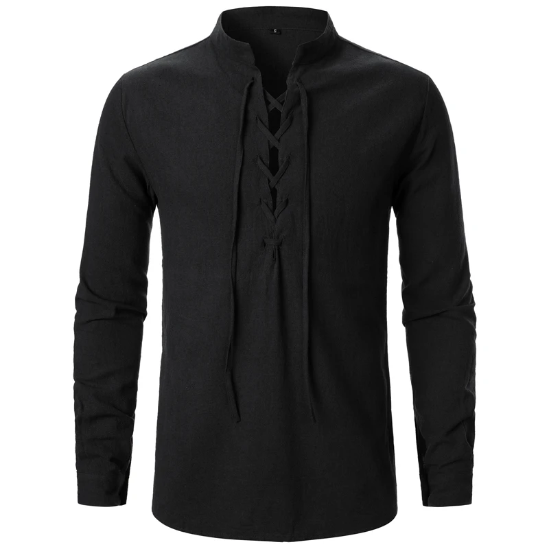 Animal Game Mens Cotton Linen T Shirts for Men Lightweight Breathable Henley Casual Shirts Halloween Shirts Sport Outerwear