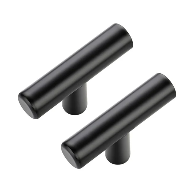 2Pcs Black Handles For Cabinet And Drawer Stainless Steel Wardrobe Handles Kitchen Cabinet Pulls Drawer Knobs