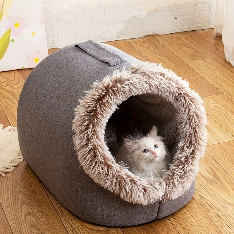 Portable Cat Bed with Handle -Thickened Insulated Polyester Pet Bed cama para perros/cama para gatos/dog bed/cat bed/divano cani Portable Cat Bed with Handle -Thickened Insulated Polyester Pet Bed cama para perros/cama para gatos/dog bed/cat bed/divano cani