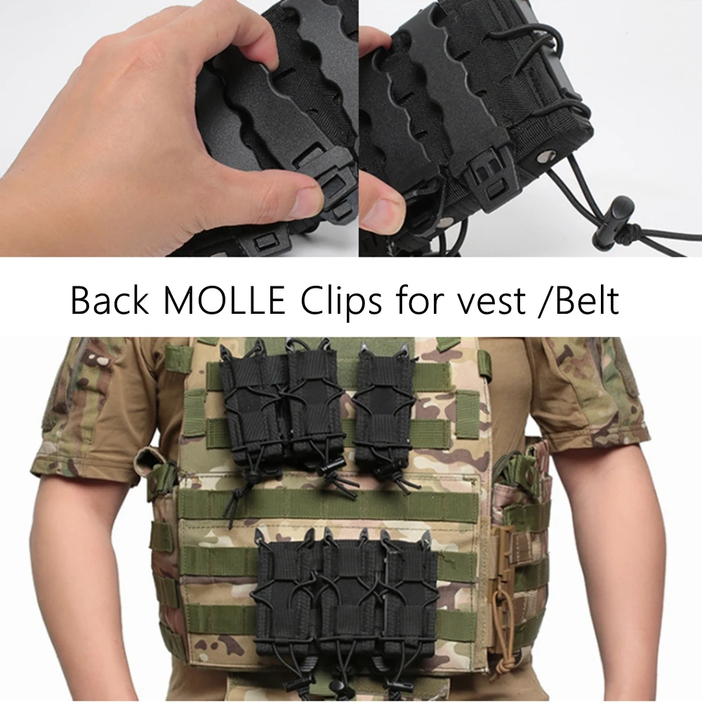9mm Magazine Pouch Tactical Molle Triple Double-Layer Mag Pouches Universal Cartridge Holder For Hunting CS Vest magazine pouch ammo pouch molle pouch ammunition bag