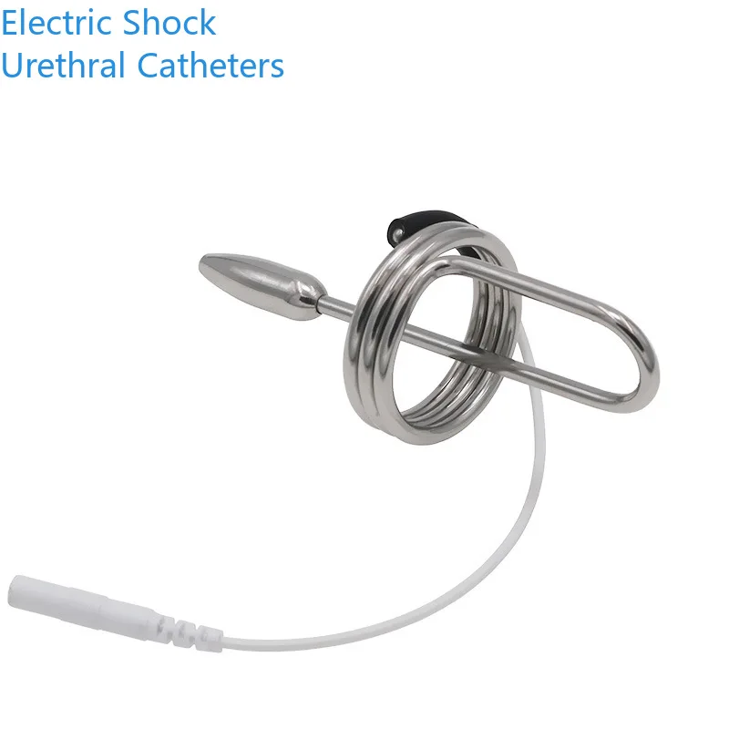 Electro Shock Masturbation Rod Accessory Penis Plug Urethral Sound Catheter Body Massage Delay Ejaculation Sex Toys For Men