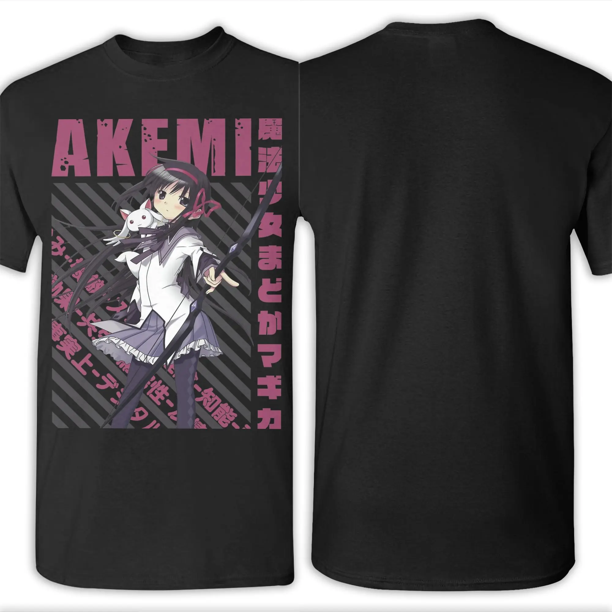 Herren-T-Shirts Mahou Shoujo Homura Akemi, lässige Baumwoll-T-Shirts, kurzärmelig, Madoka Magica Anime-T-Shirt, O-Ausschnitt, Kleidung, Geschenkidee – Detail 2