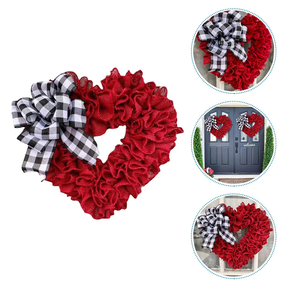 

Valentine's Day Heart Wreath Heart Shaped Garland Decor Front Door Wreath