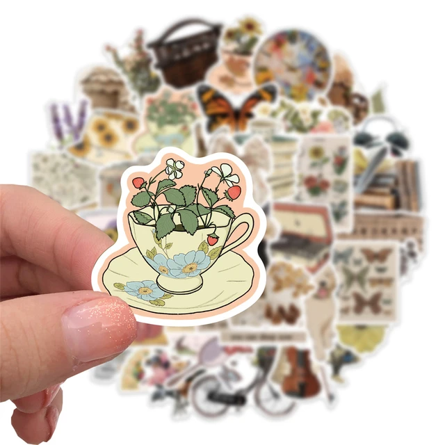 50pcs Vintage Stickers For Stationery Computer Laptop Adesivos