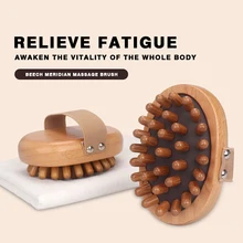  Wooden Massager Brush Anti-Static Bamboo Hair Brush Meridian Dredging Airbag Massage Comb Mini Scalp Hair Care for Women Girls 
