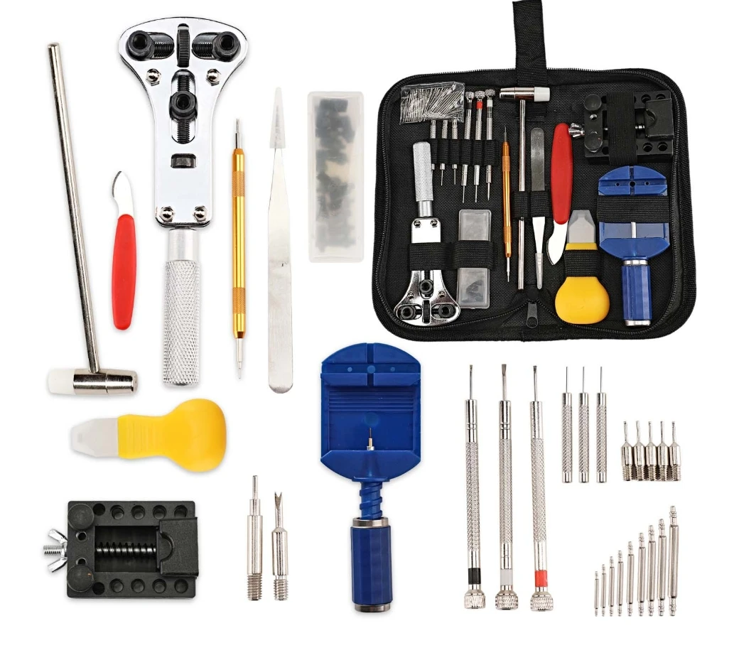 Deluxe Watch Repair Tool Set with Strap Remover and Case Holder for Battery Replacement & Maintenance