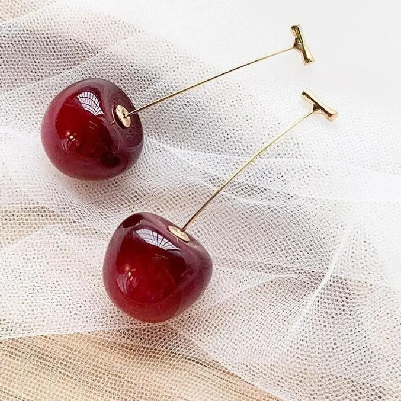 2 Pieces Women Cherry Earrings cherry earrings