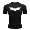 Fitness Man T-shirt Bat Print Compression Shirts for Men Summer Short Sleeve Rash Gym Workout Running Tshirt Athletic Tees Tops 1