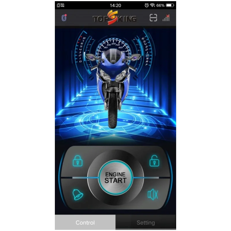 Alarme de démarrage à distance pour moto, contrôle par application Bluetooth, avec boutons de démarrage/arrêt du moteur 5