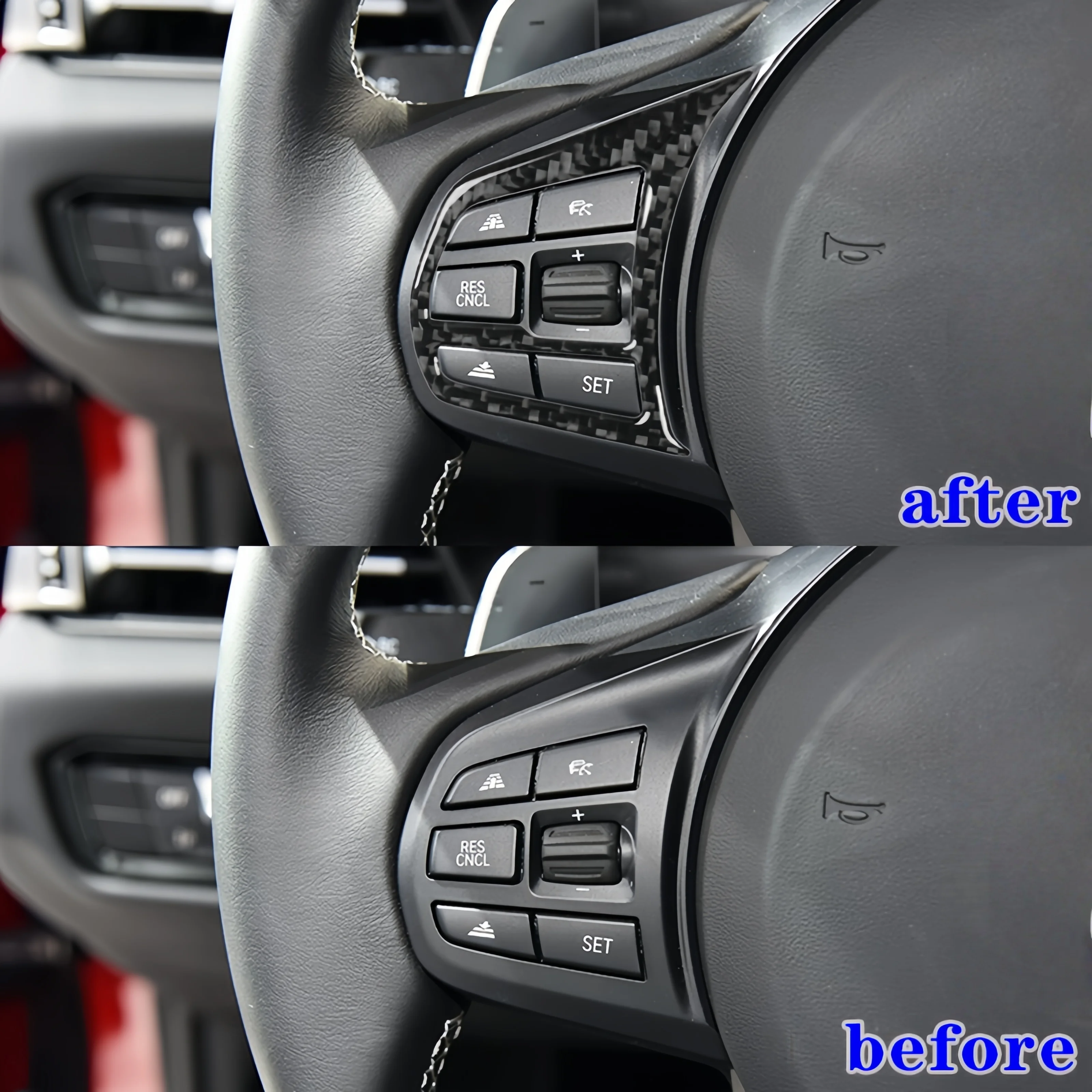 토요타 GR 수프라 A90 A91 MK5 2019-2024 카본 파이버 자동차 스티어링 휠 버튼 패널 트림 커버 스티커 인테리어 액세서리