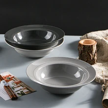 

Nordic Household Deep Straw Hat Plate Simple Plate Dish Household Western Soup Plate Salad Dish Italian Pasta Dish