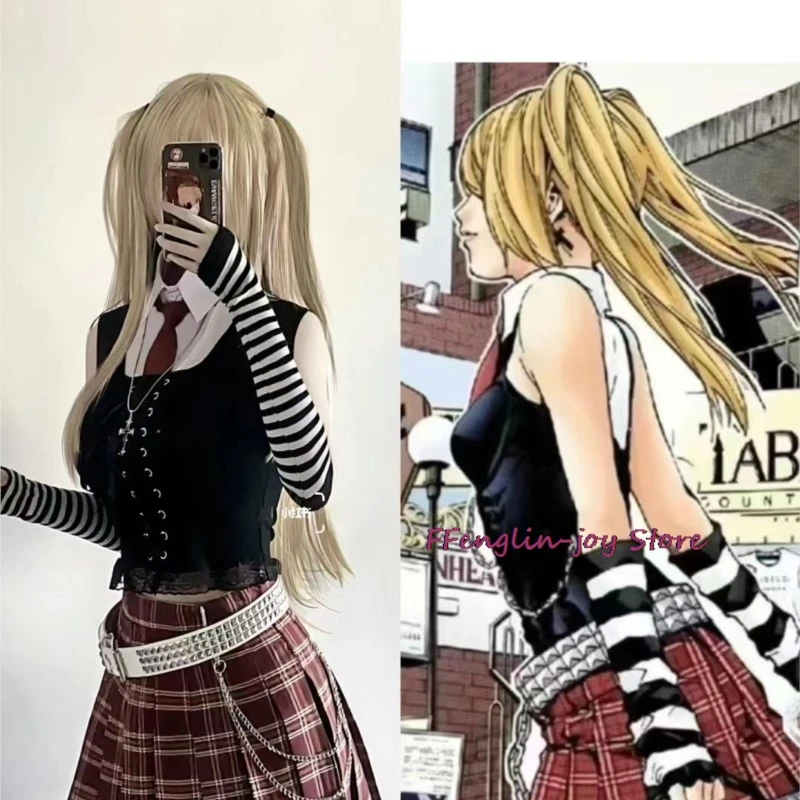Misa Amane Cosplay Note Death Costume Cosplay Debuttion Daily Sexy Dress Subculture Collana Y2K Gothloli Uniforme Outfit Parrucca