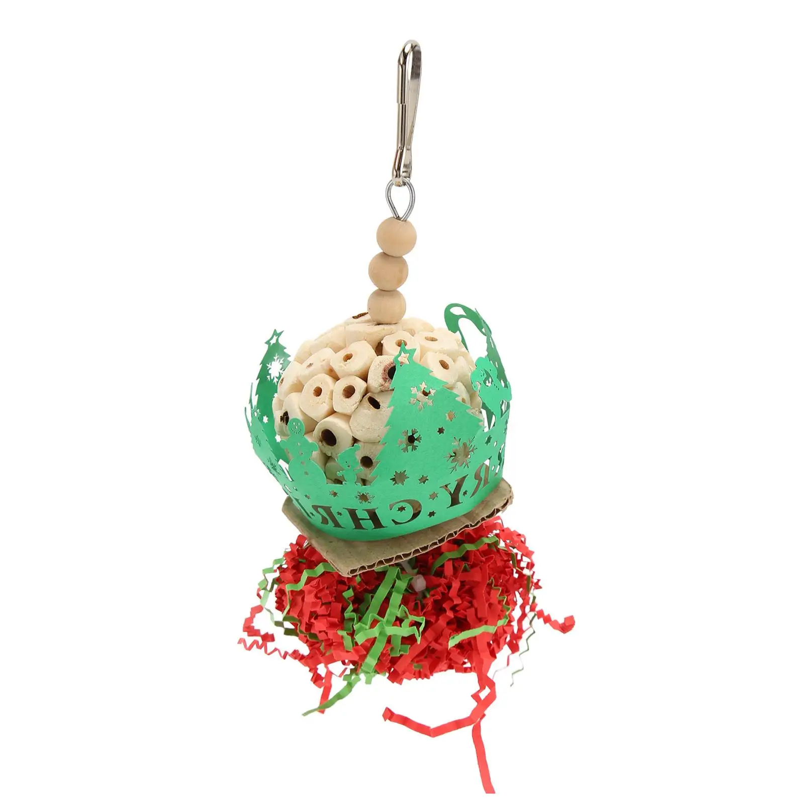 Brightly Colored Sola Balls for Cockatiels-Safe Foraging Shredding Toys for Bird Cages, Perfect Christmas Decor!