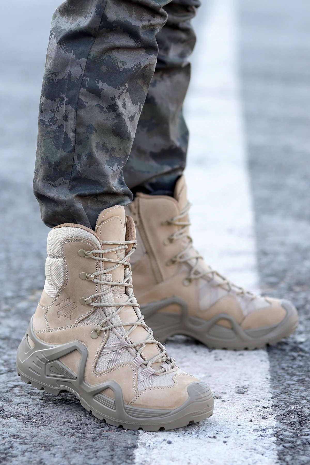 

Scooter P1491 Meridyen Leather Men Military Boots Shoes