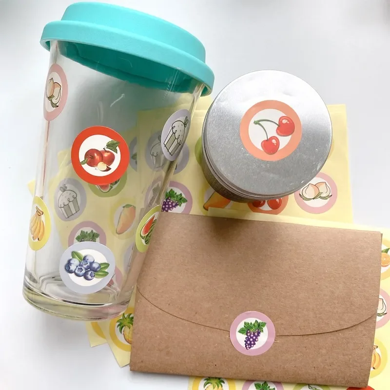 

160pcs/pack A Variety Of Fruit Pattern Seals Design Labels Creative Paper Stickers For Gifts