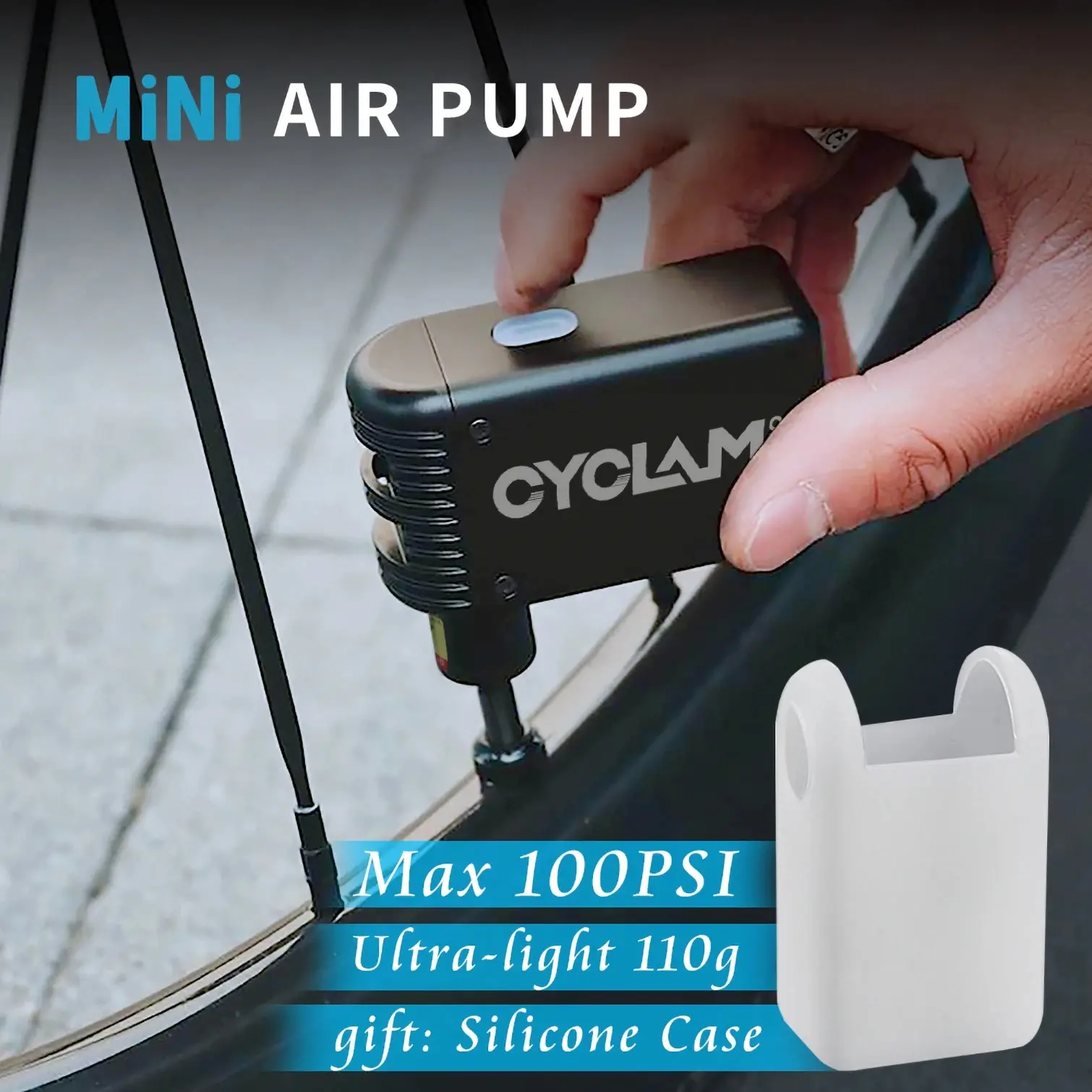 Mini Pompe à Air Portable Pour Vélo, Valve Schrader Presta, Haute Pression