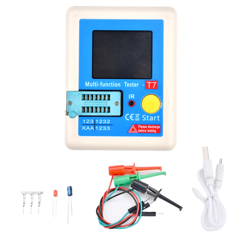 LCR-TC1 LCR-T7 Transistor Tester Multimeter LCD Diode Triode Capacitor Resistor Test Meter MOSFET NPN PNP Triac MOS/PNP/NPN transistor tester multimeter tester