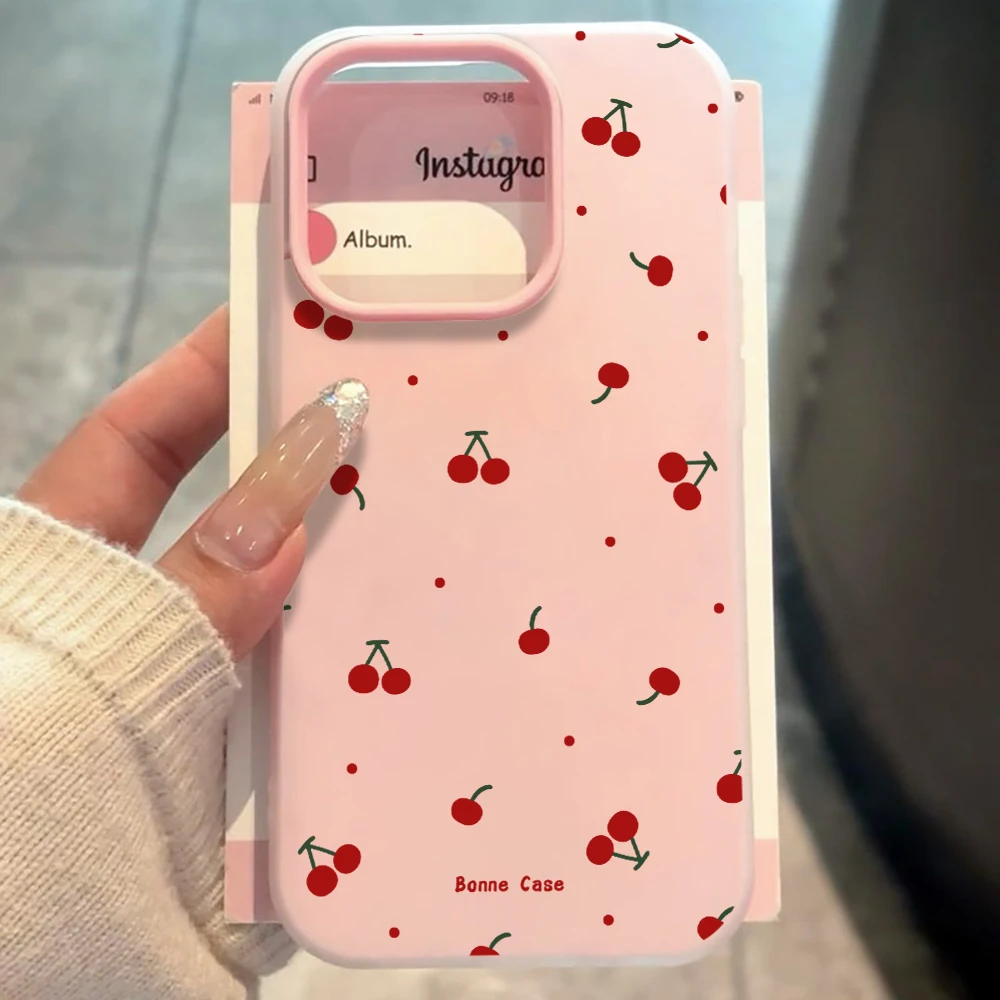 Charming Cherry Silicone Phone Case - Cute and Simple Design