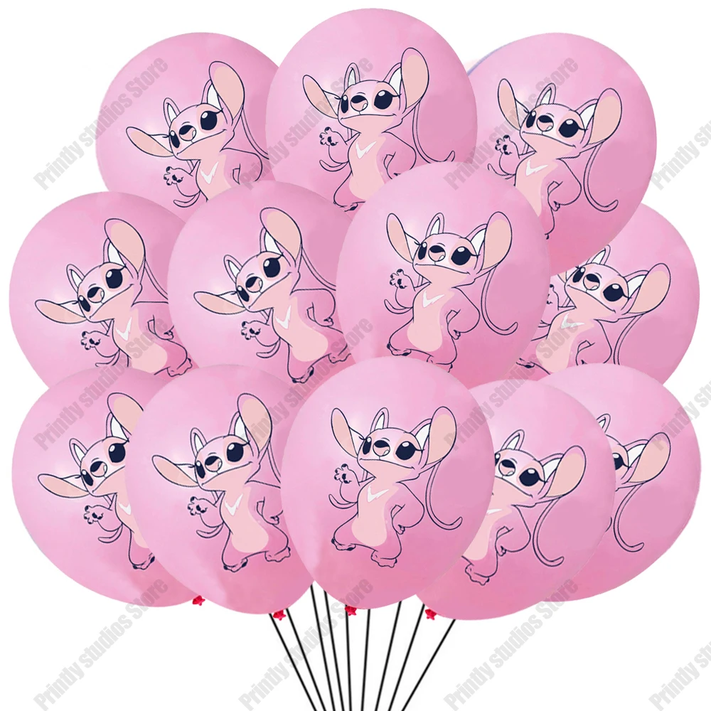 thumbnail image 1 of Juego de 10 globos de látex de 12 pulgadas de Disney Lilo y Stitch para fiestas de cumpleaños de niños y niñas, decoraciones para fiestas de baby shower, juguetes para niños, 1 of 5