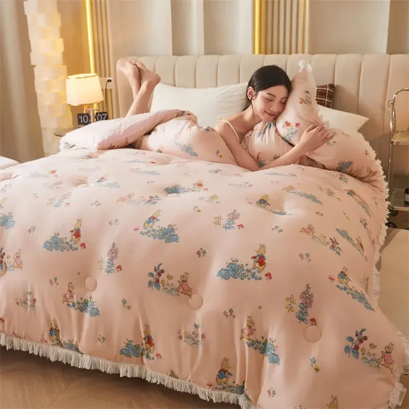 

Одеяло из соевой пряжи класса А, весенне-осеннее стеганое одеяло, утолщенное теплое одеяло для студенческого общежития, одно и два фасона, зима