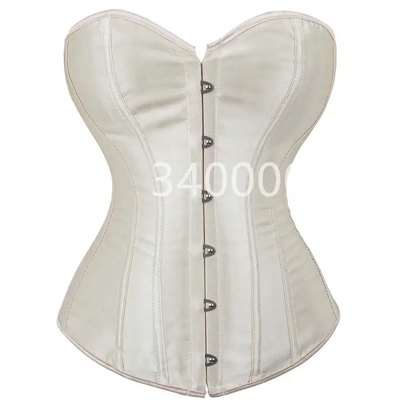 Caudatus Corset Bustier Top Overbust Satin Sexy Costume Corselet Brocade Vintage Style Bridal Plus Size Women