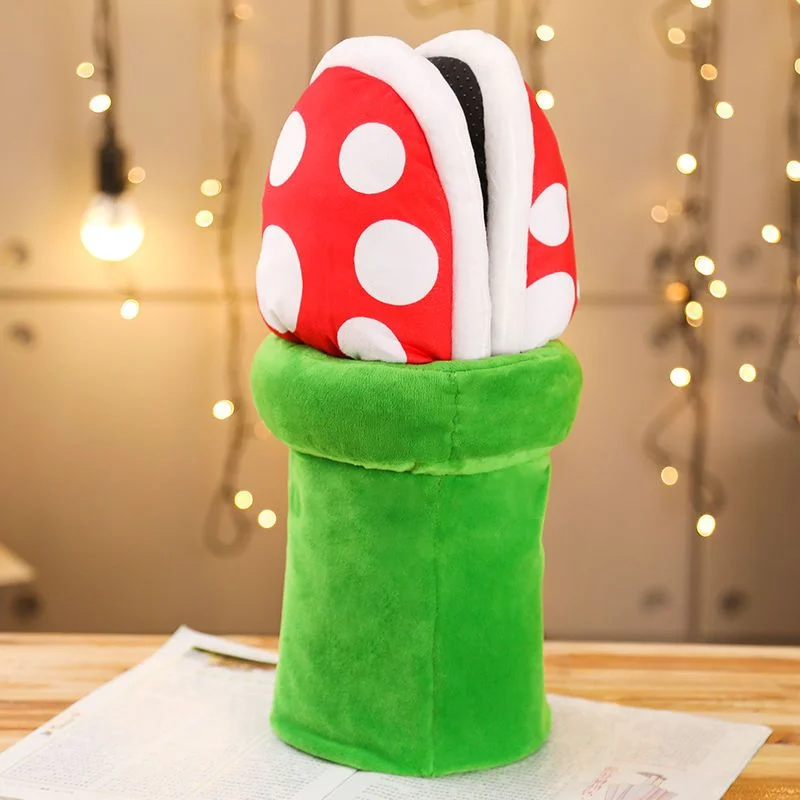

Super Mario cannibal flower warm slippers home cute personality cotton shoes cartoon animation game peripheral two-dimensional