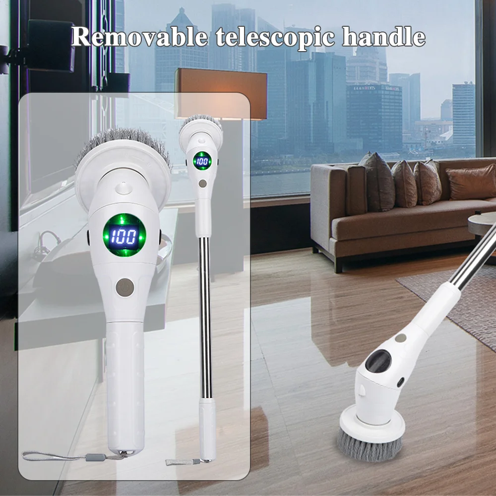 Home Electric Cleaning Brush Rechargeable Electric Spin Scrubber