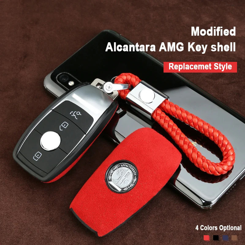 NewAlcantarKeyCoverCarKeyProtectCaseforAppleTreeAMGMercedes