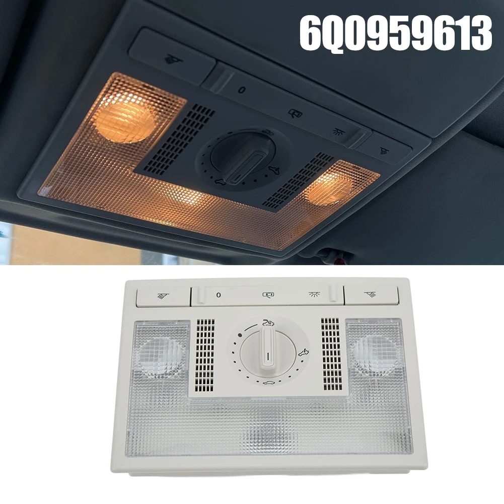 

Grey Car Front Dome Light Lamp Reading Light Q0959613A, 6QD947105E For Altea 2004+ For Leon 4 2006-2013 For Toledo 2005-2009