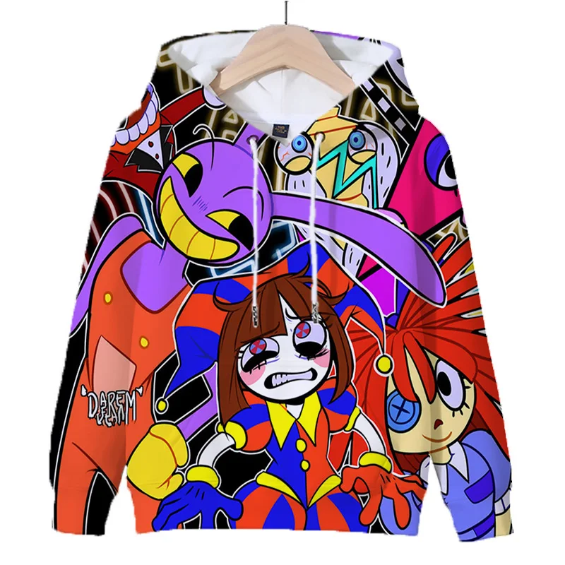 

3D Game The Amazing Digital Circus Hoodie Kids Cartoon Pattern Hoodied Adult Sweatshirts Teentage Hoodies Long Sleeve Sudaderas