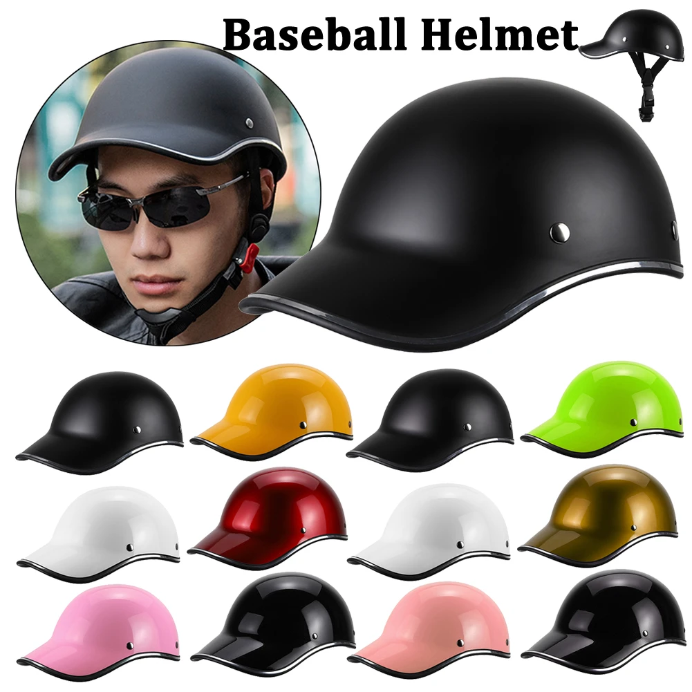 Motorcycle Half Helmet Baseball Cap Style Men Women Helmet Bicycle