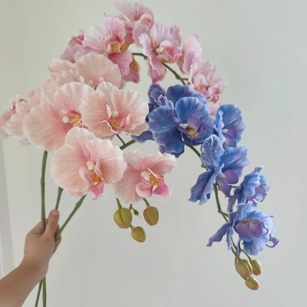 98cm Artificial Butterfly Orchid Real Touch 9-Heads Fake Phalaenopsis Flower Lifelike Silk Phalaenopsis Orchid Party Table