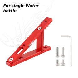 Compact Adjustable Folding Bike Bottle Cage Adapter and Holder Base (Model A Red)