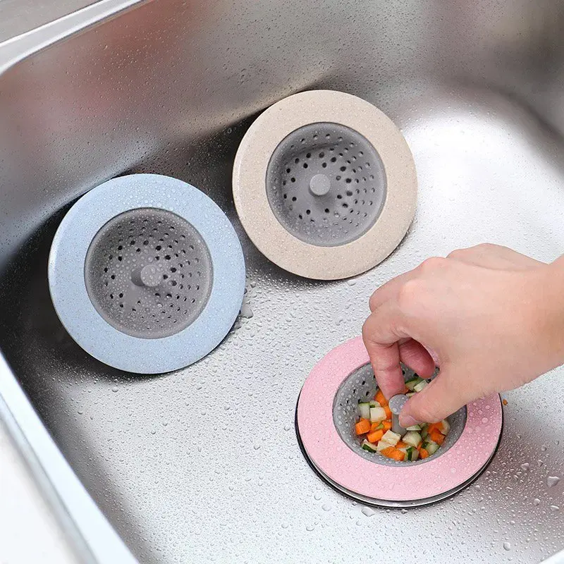 Kitchen Silicone Sink Strainer Waste Plug Strainer Bathroom Drain Sink Cover Sewer Hair Filter Bathroom Sewer Filter Pool Seal 2