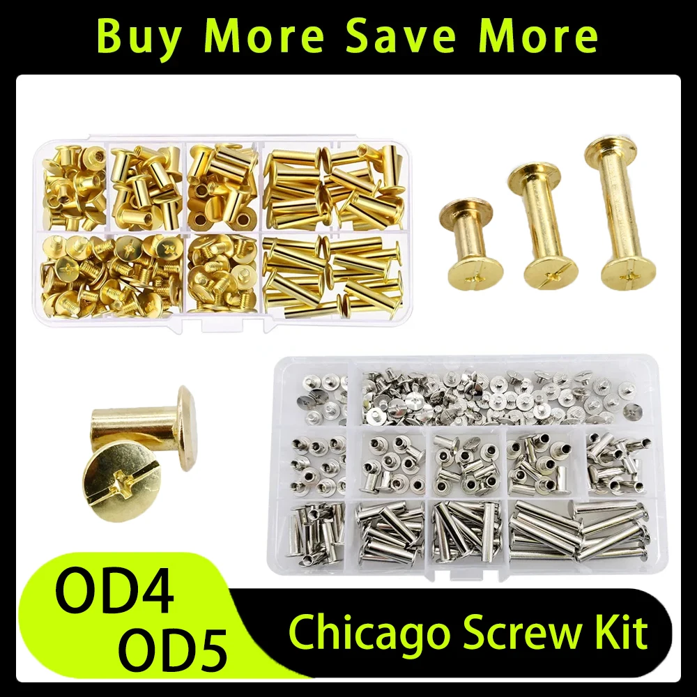 Binding Column Kit Binding Column Kit Chicago Screw Combination Nail Metal Rivet Button Phillips Belt Metal Binding Snap Nut