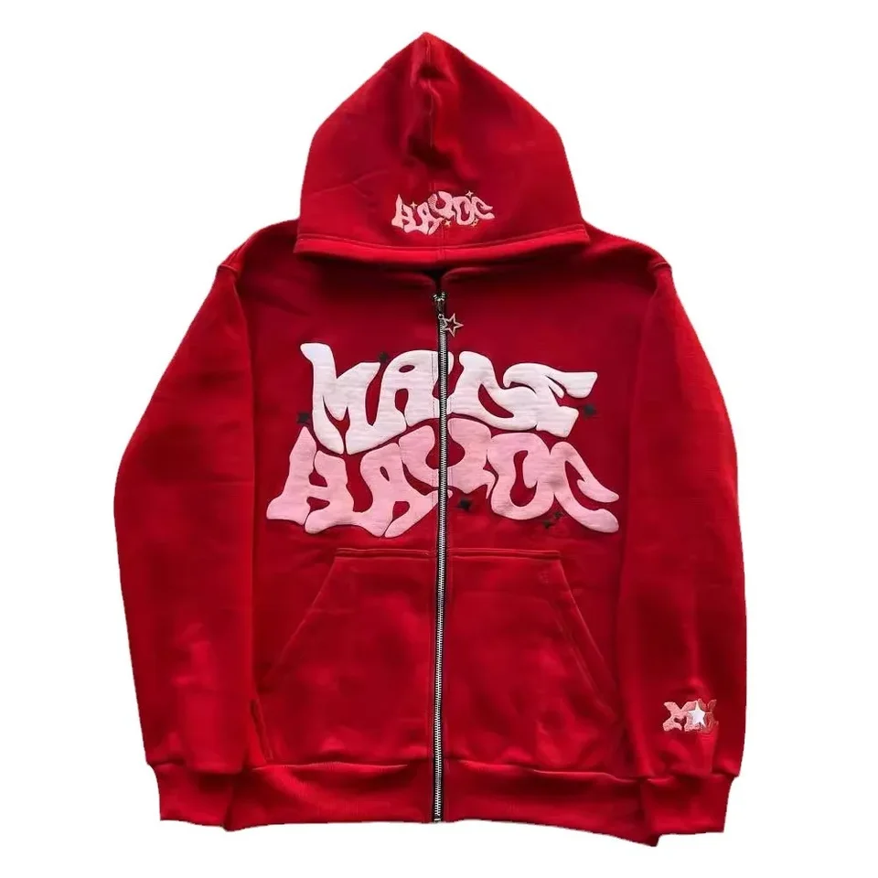 Sudiup Star Print Hoodie – Unisex Loose Hip-Hop Sweatshirt For Men & Women